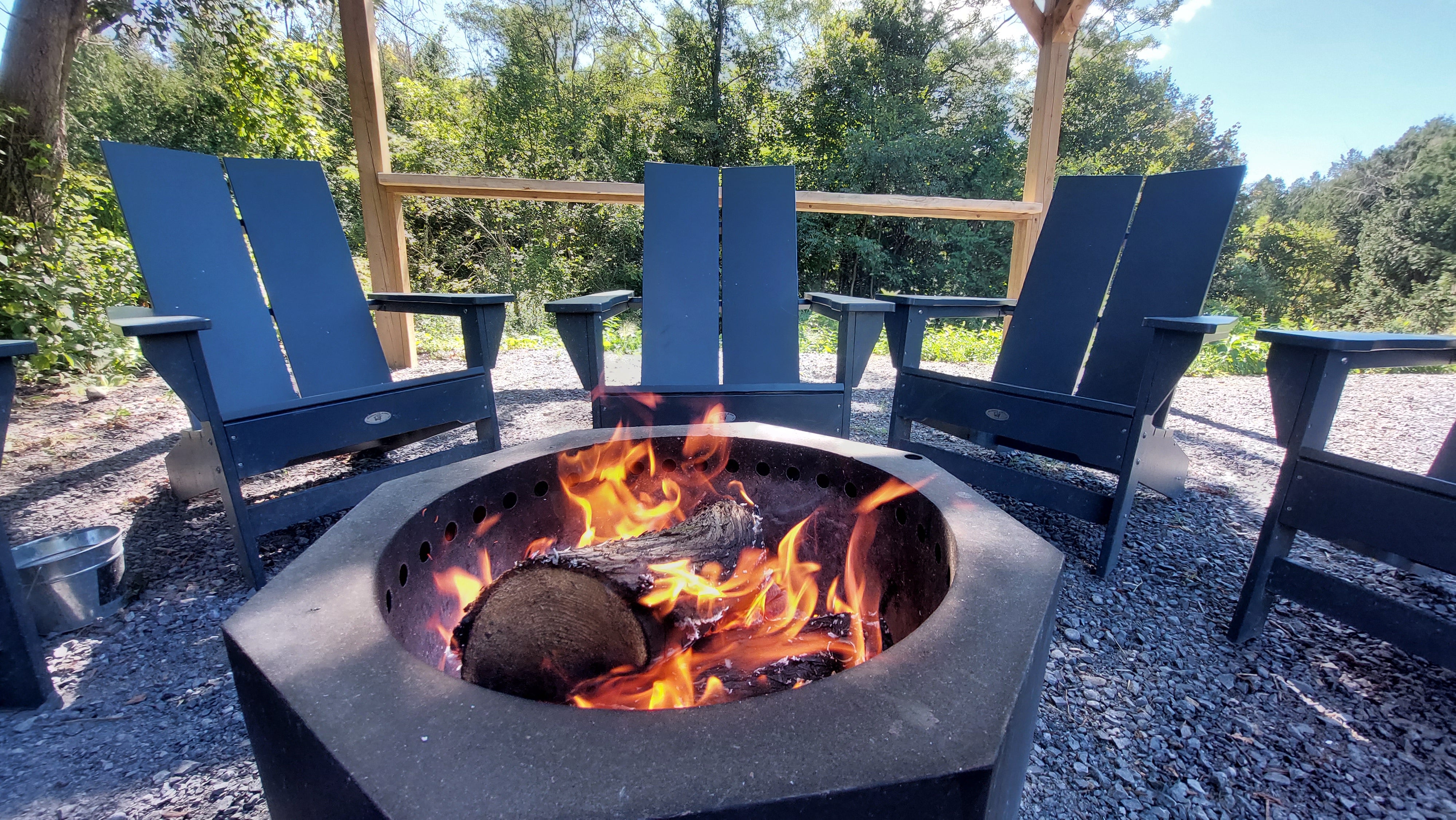 A fireside gathering spot at Creekside